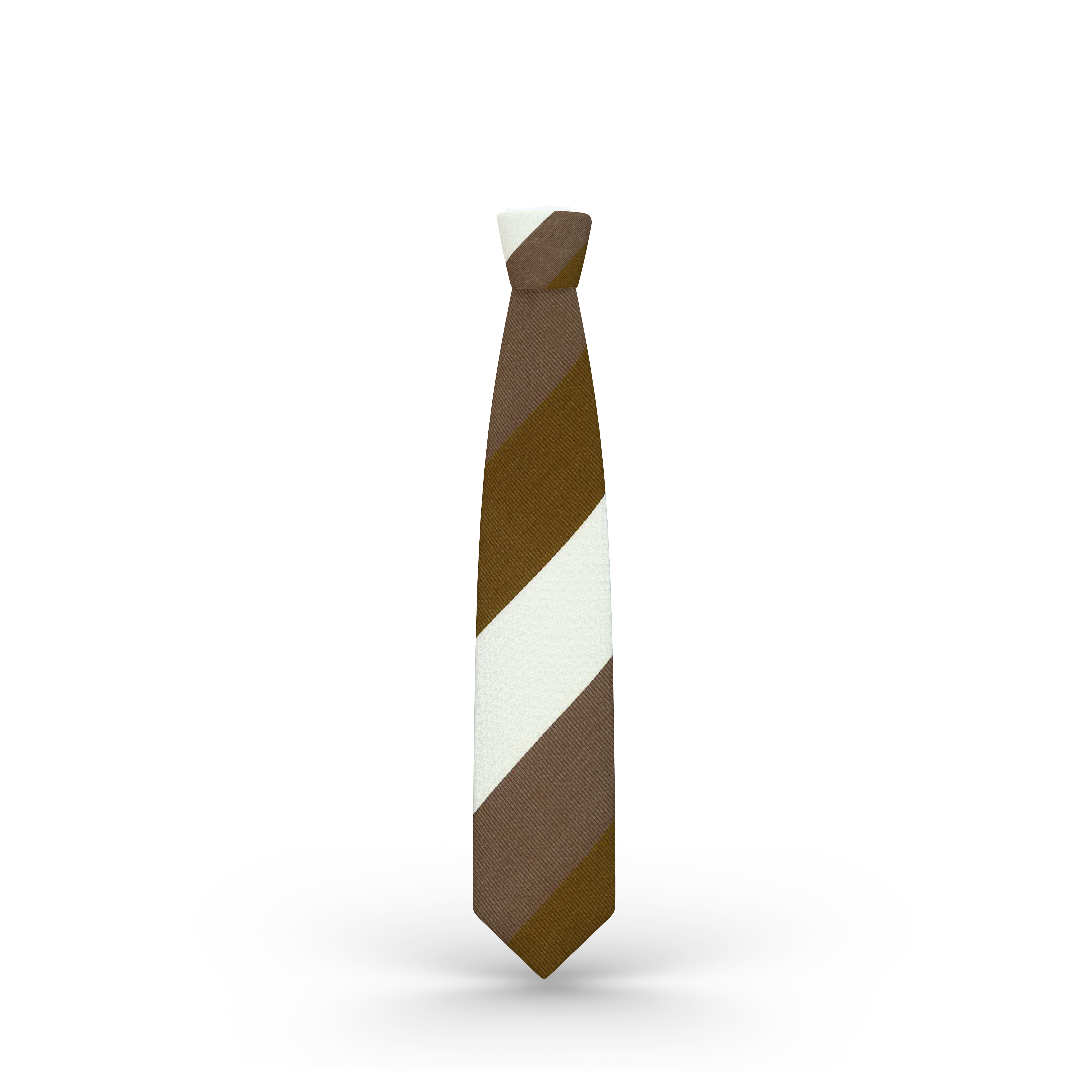 InStitchu Collection Brown Cream Stripe Tie